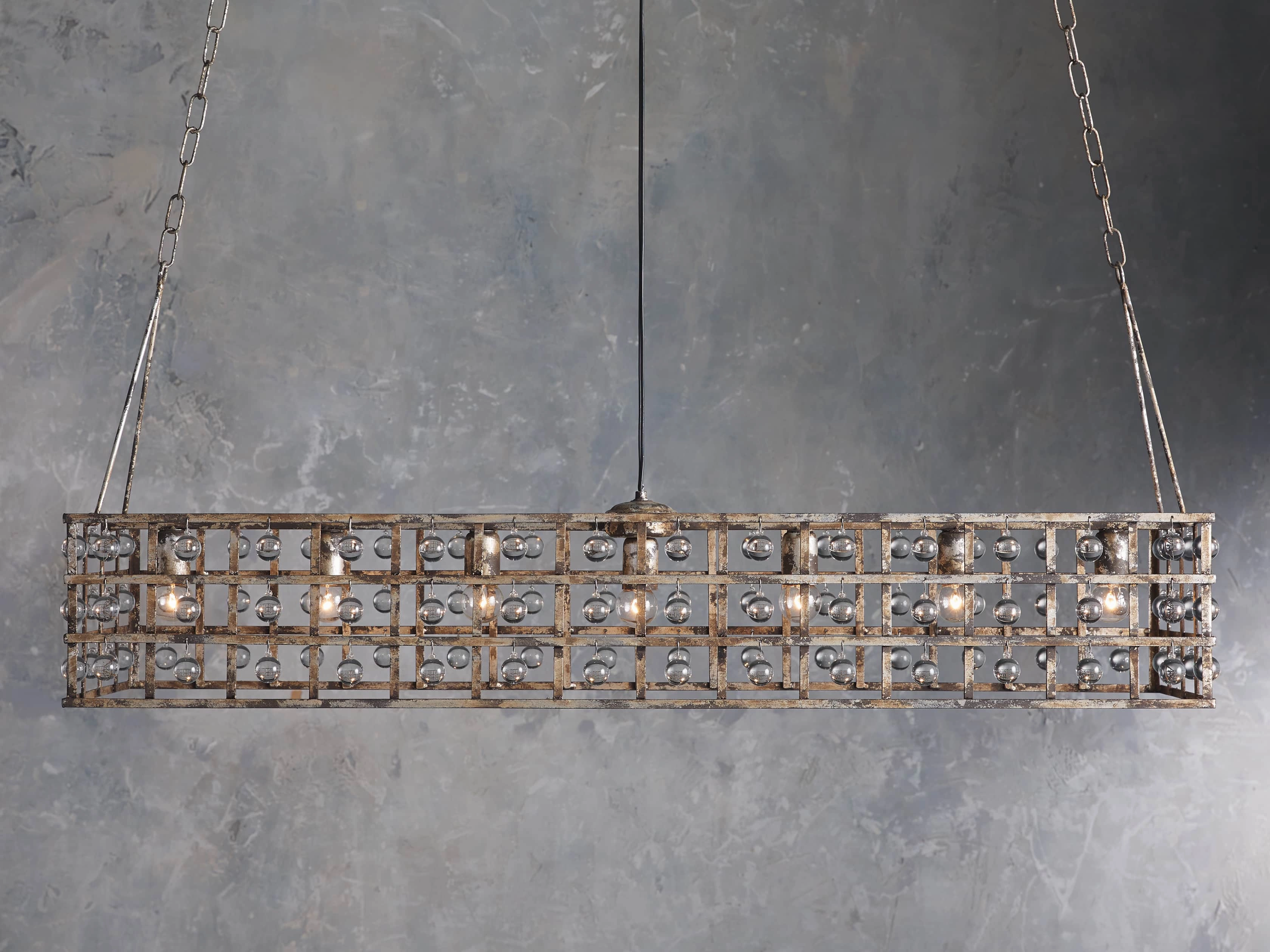 La Cage Rectangular Chandelier Lighting,home lighting fixtures