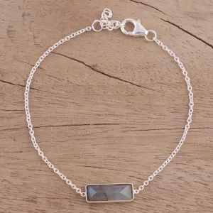 Labradorite & Sterling Silver Prism Bracelet