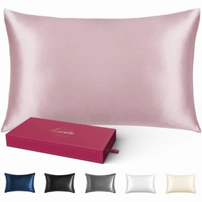 Lacette 100% Silk Pillowcase for Hair and Skin,22 Momme 6A Soft Silk Pillow Case with Hidden Zipper,Gift Box - White pillows,bed pillow,sleeping cushion