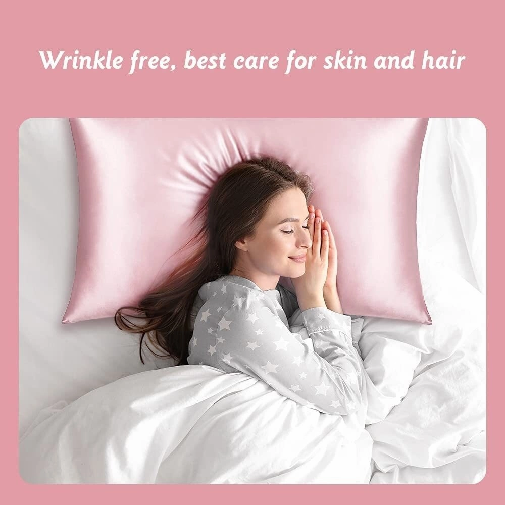 Lacette 100% Silk Pillowcase for Hair and Skin,22 Momme 6A Soft Silk Pillow Case with Hidden Zipper,Gift Box - White