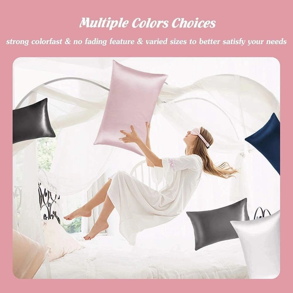 Lacette 100% Silk Pillowcase for Hair and Skin,22 Momme 6A Soft Silk Pillow Case with Hidden Zipper,Gift Box - White