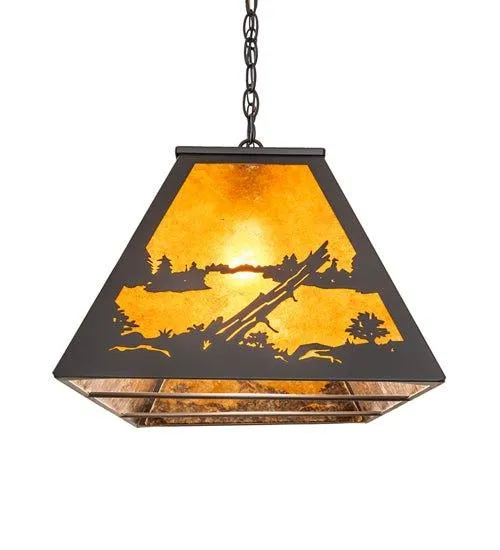 Lake Buffalo Oblong Pendant