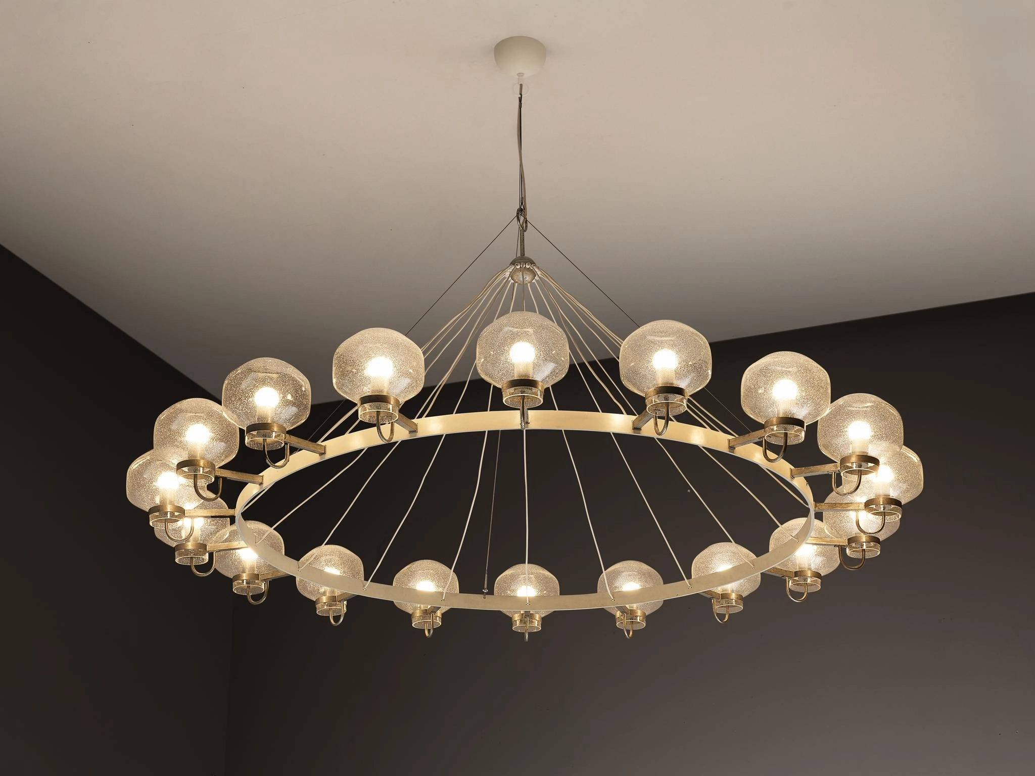 Large 1970s Chandelier in Silver-Colored Metal & Blown Glass 232cm/91.34in. Knife Set,Kitchen Knives