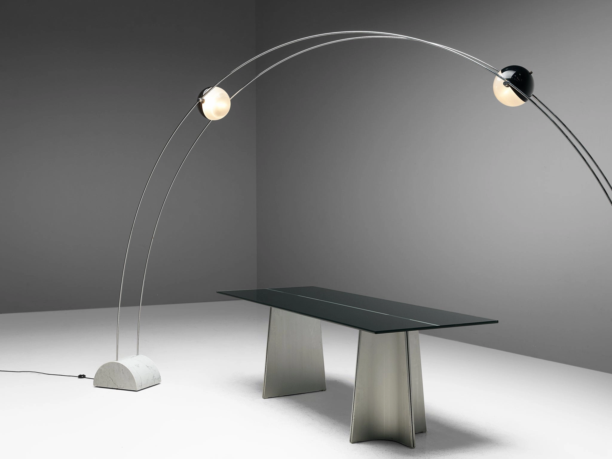 Large A.R.D.I.T.I. for Sormani Floor Lamp 'Ponte' in Marble and Metal