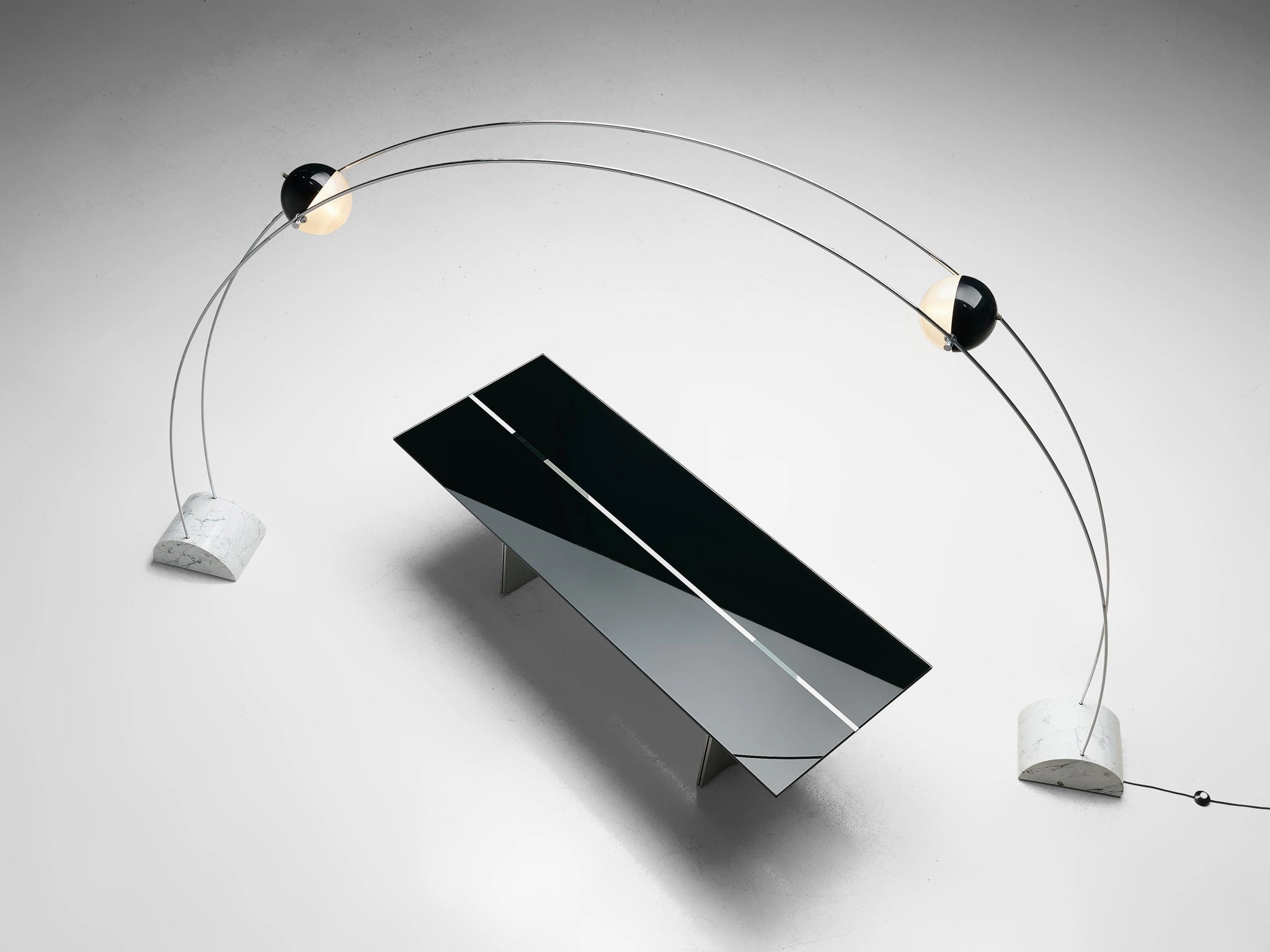 Large A.R.D.I.T.I. for Sormani Floor Lamp 'Ponte' in Marble and Metal