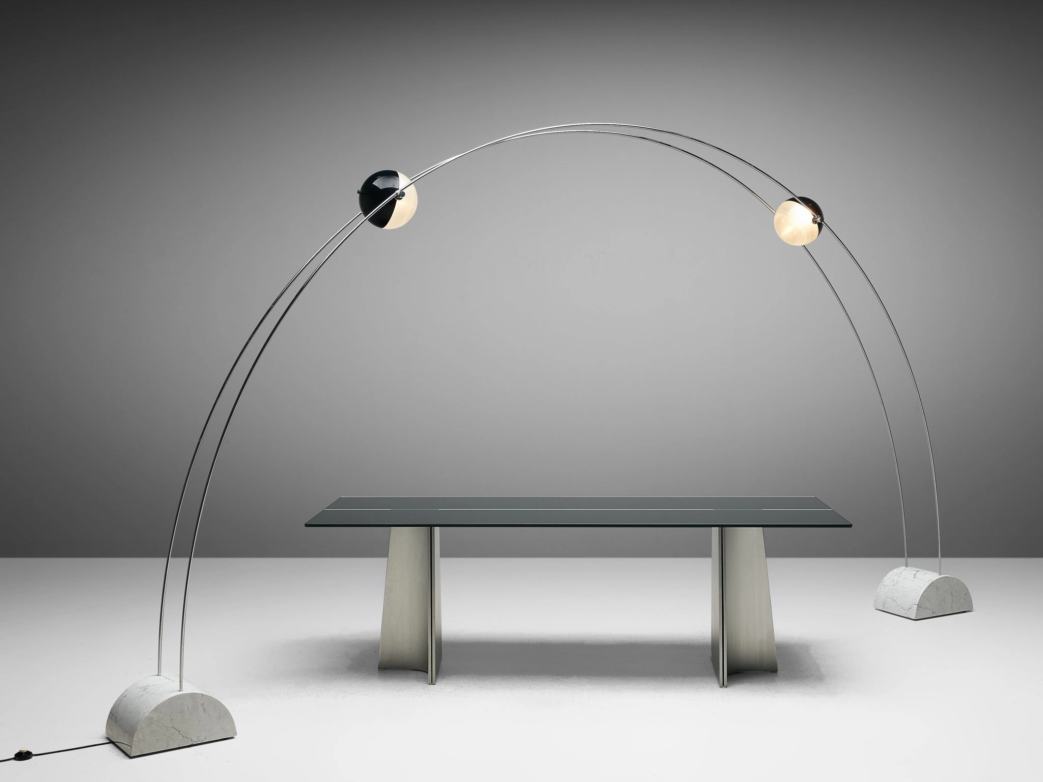 Large A.R.D.I.T.I. for Sormani Floor Lamp 'Ponte' in Marble and Metal