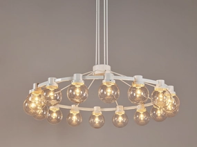 Large Chandelier in White Lacquered Metal with Hand Blown Glass Globes Knife Set,Kitchen Knives