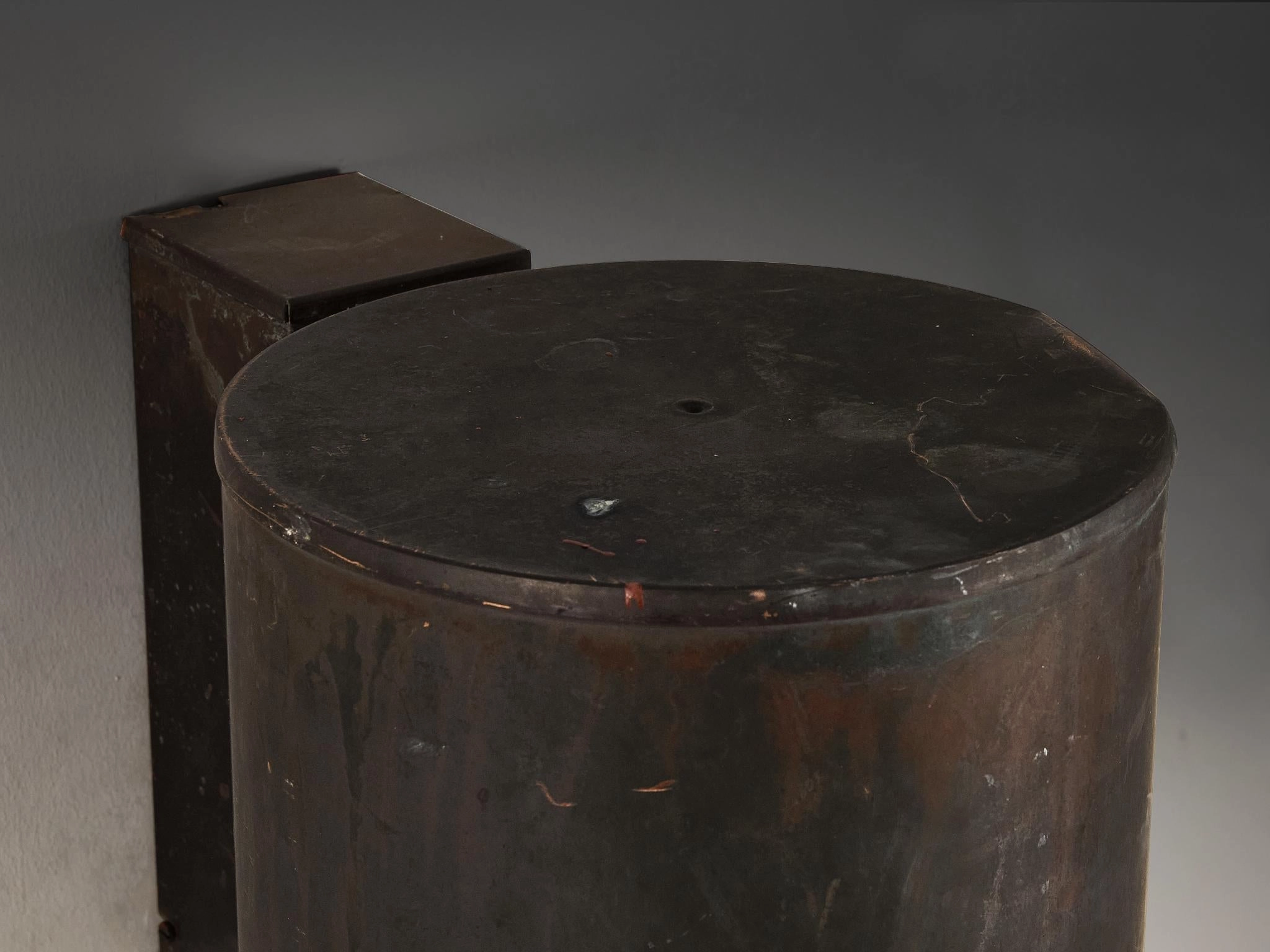Large Swedish Wall Lights in Patinated Copper