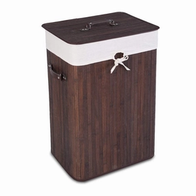 Laundry Hamper Bamboo Laundry Basket, Clothes Hamper with Lid and Removable sectional sofa, TV console
