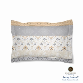 Laural Home kathy ireland Small Business Network Member Peaceful Elegance Stripe Comforter Sham pillowcases,cotton pillow covers,bed linen