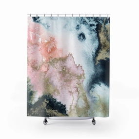 Lavender Navy Abstract Shower Curtain Lighting,Home Lighting