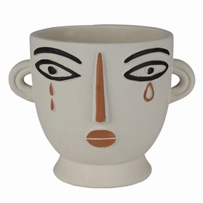 Layla Cachepot, Cement Vase,Ceramic Vase