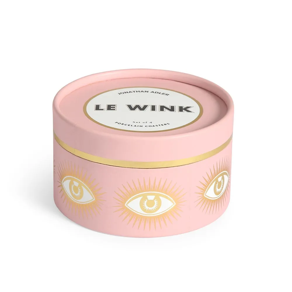 Le Wink Set of 4 Coasters, D10cm, Multi