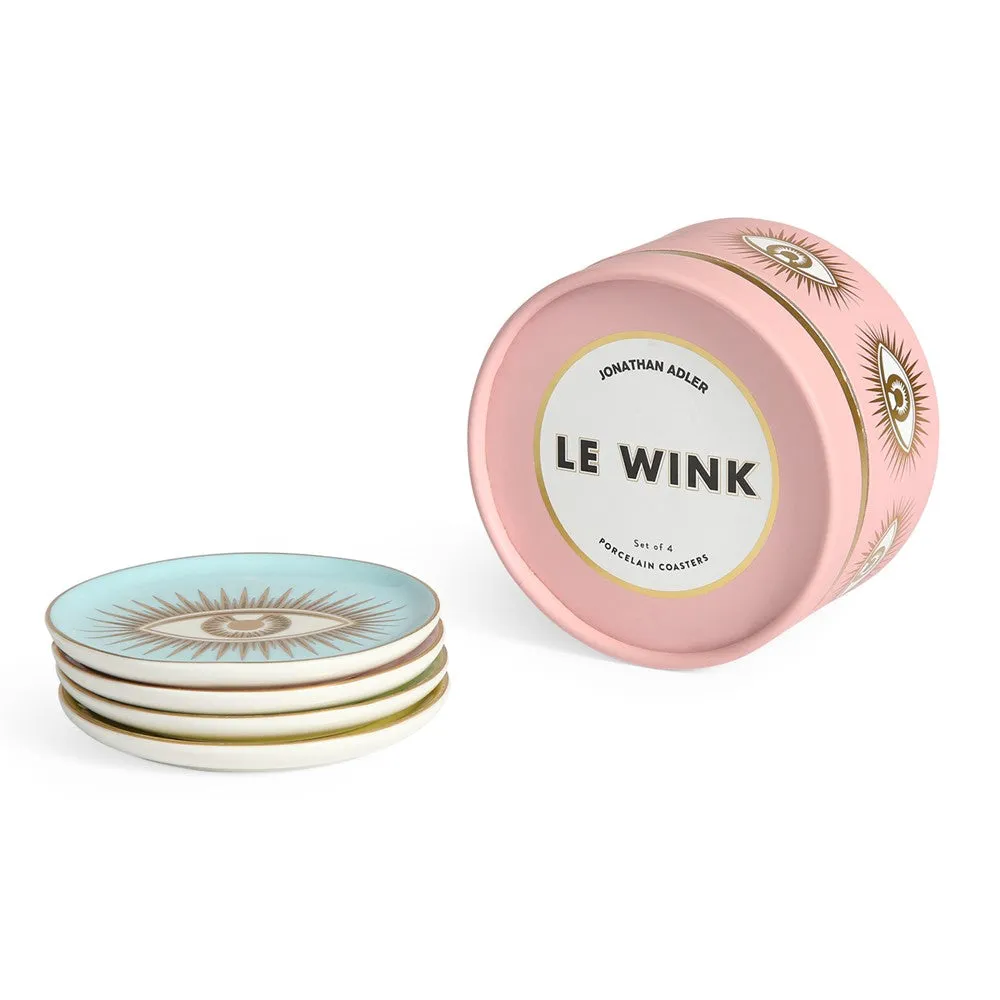 Le Wink Set of 4 Coasters, D10cm, Multi