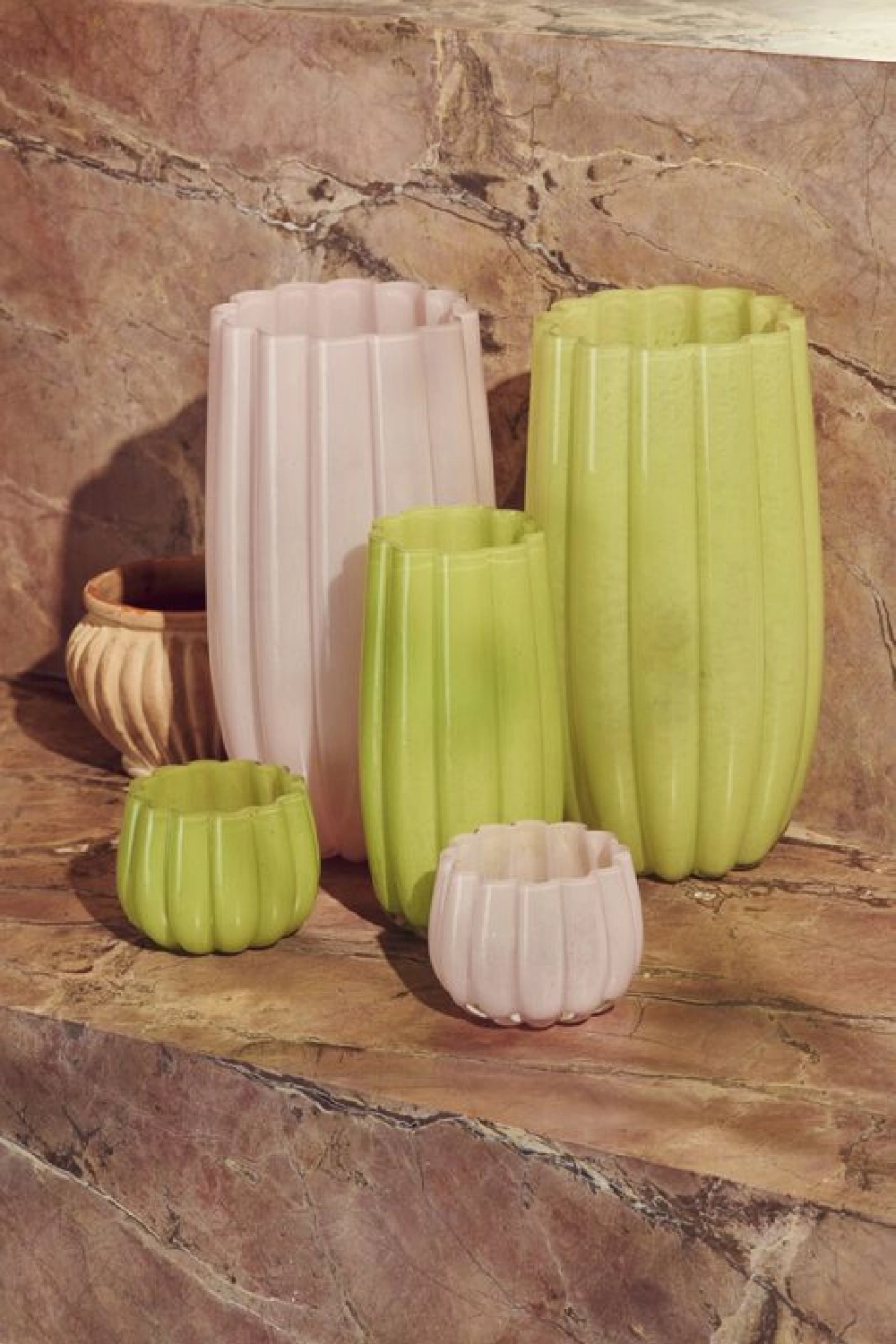 Light Pink Glass Vase M | Pols Potten Melon