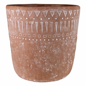 Lima Cachepot, Cement, Terra Cotta - Lrg Vase,Ceramic Vase