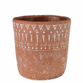 Lima Cachepot, Cement, Terra Cotta - Sm Vase,Ceramic Vase