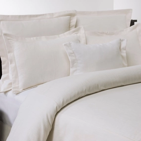 Linen Ivory Sham pillowcases,cotton pillow covers,bed linen