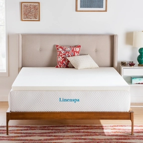 Linenspa Essentials 2 Inch ActiveRelief&trade; Memory Foam Mattress Topper mattress pads,mattress topper,bed protection
