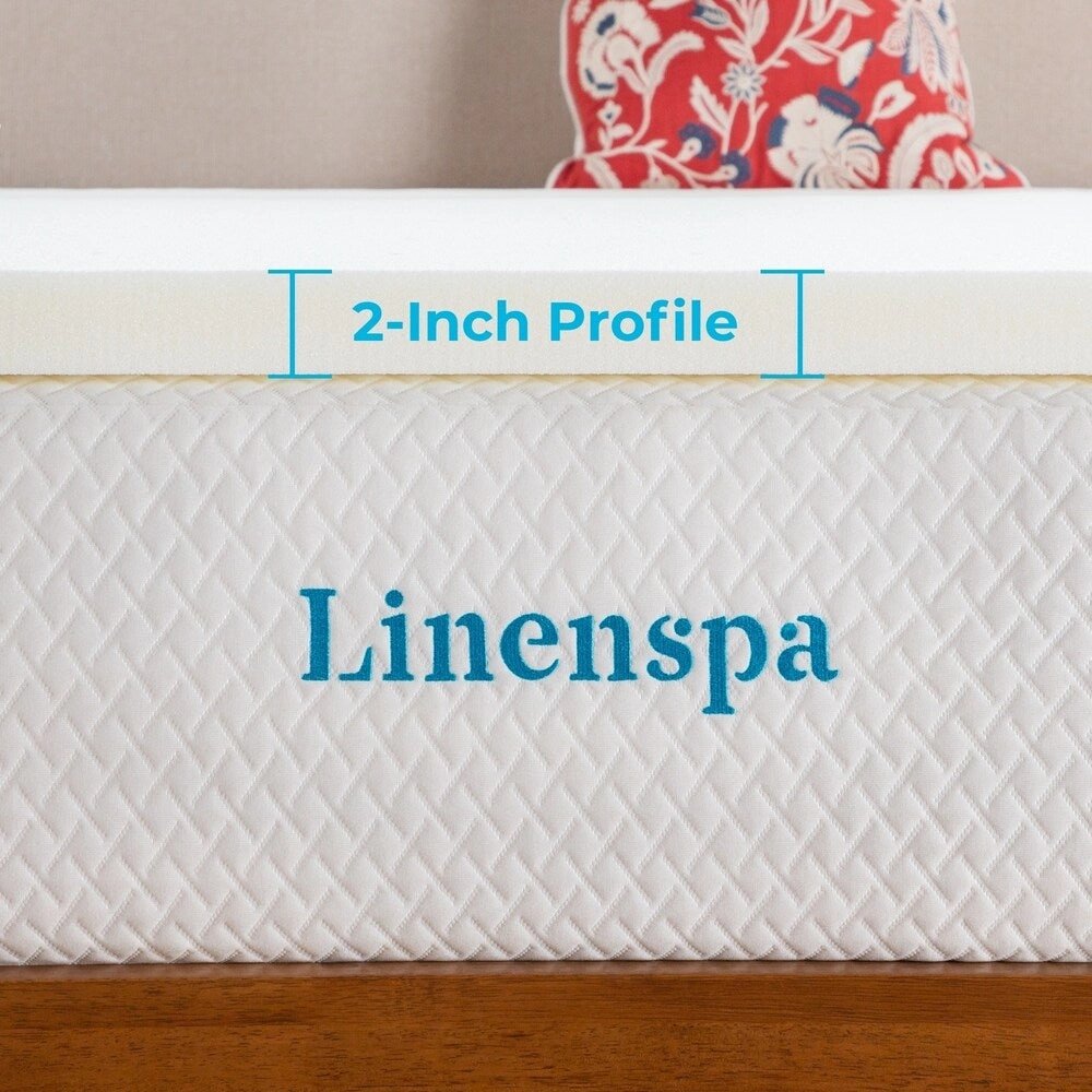 Linenspa Essentials 2 Inch ActiveRelief&trade; Memory Foam Mattress Topper
