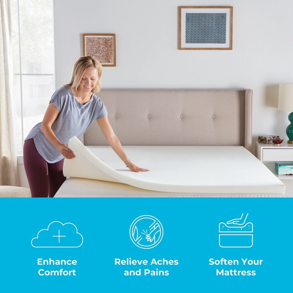 Linenspa Essentials 2 Inch ActiveRelief&trade; Memory Foam Mattress Topper