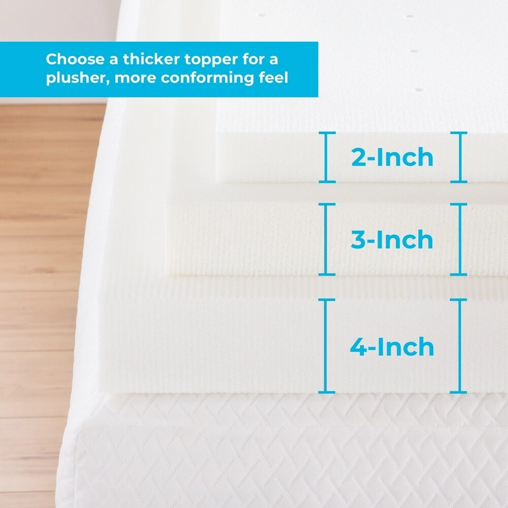 Linenspa Essentials 2 Inch ActiveRelief&trade; Memory Foam Mattress Topper
