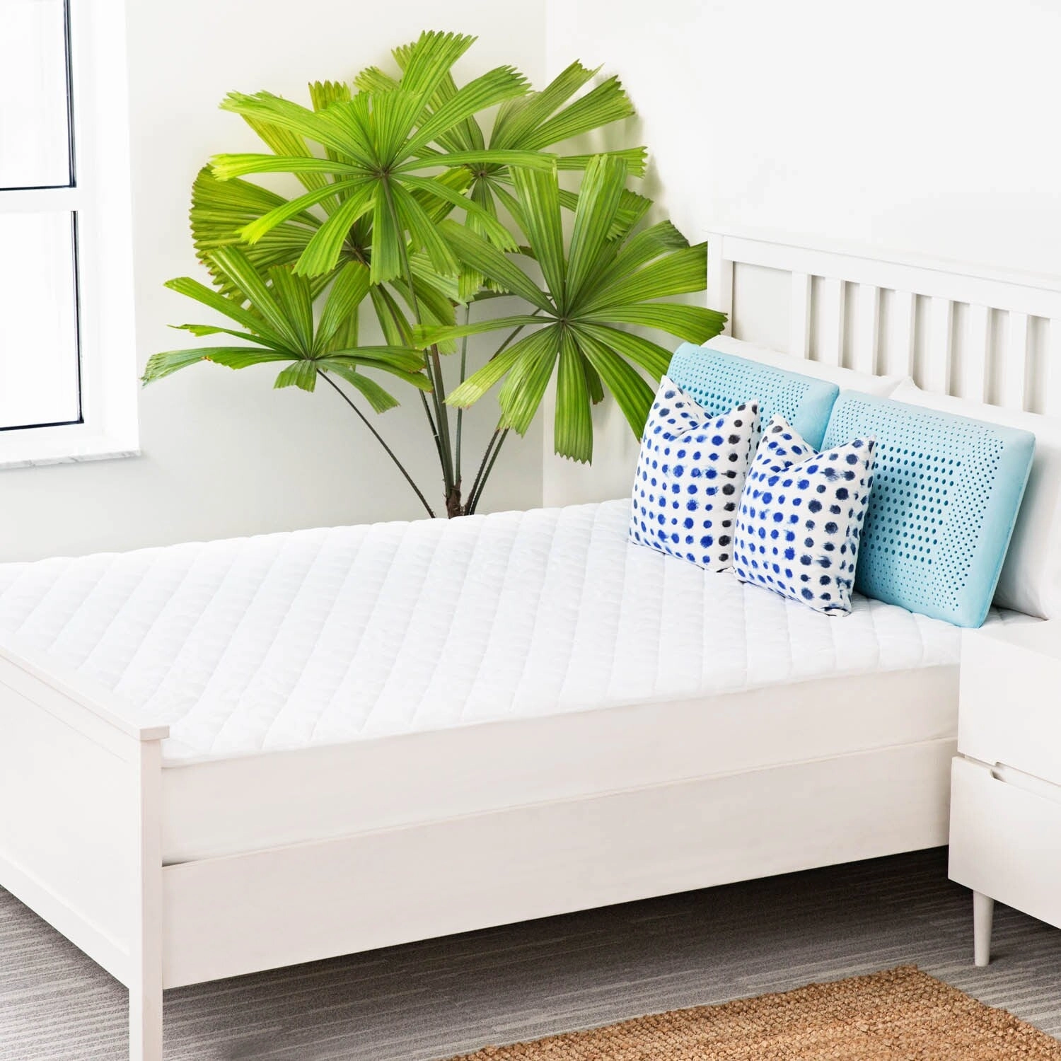 LINENSPA Waterproof Stretch Skirt Mattress Pad