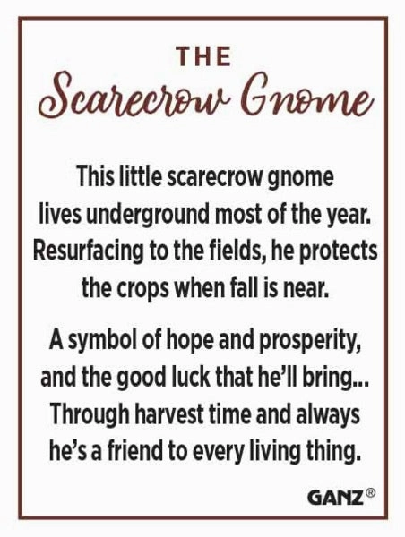 Little Fall Halloween Scarecrow Gnome Token Charm Figurine