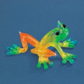 Little Green Hopping Frog Glass Figurine Decorative Mirror,Home Decor Mirror