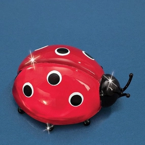 Little Red Ladybug Glass Figurine Decorative Mirror,Home Decor Mirror