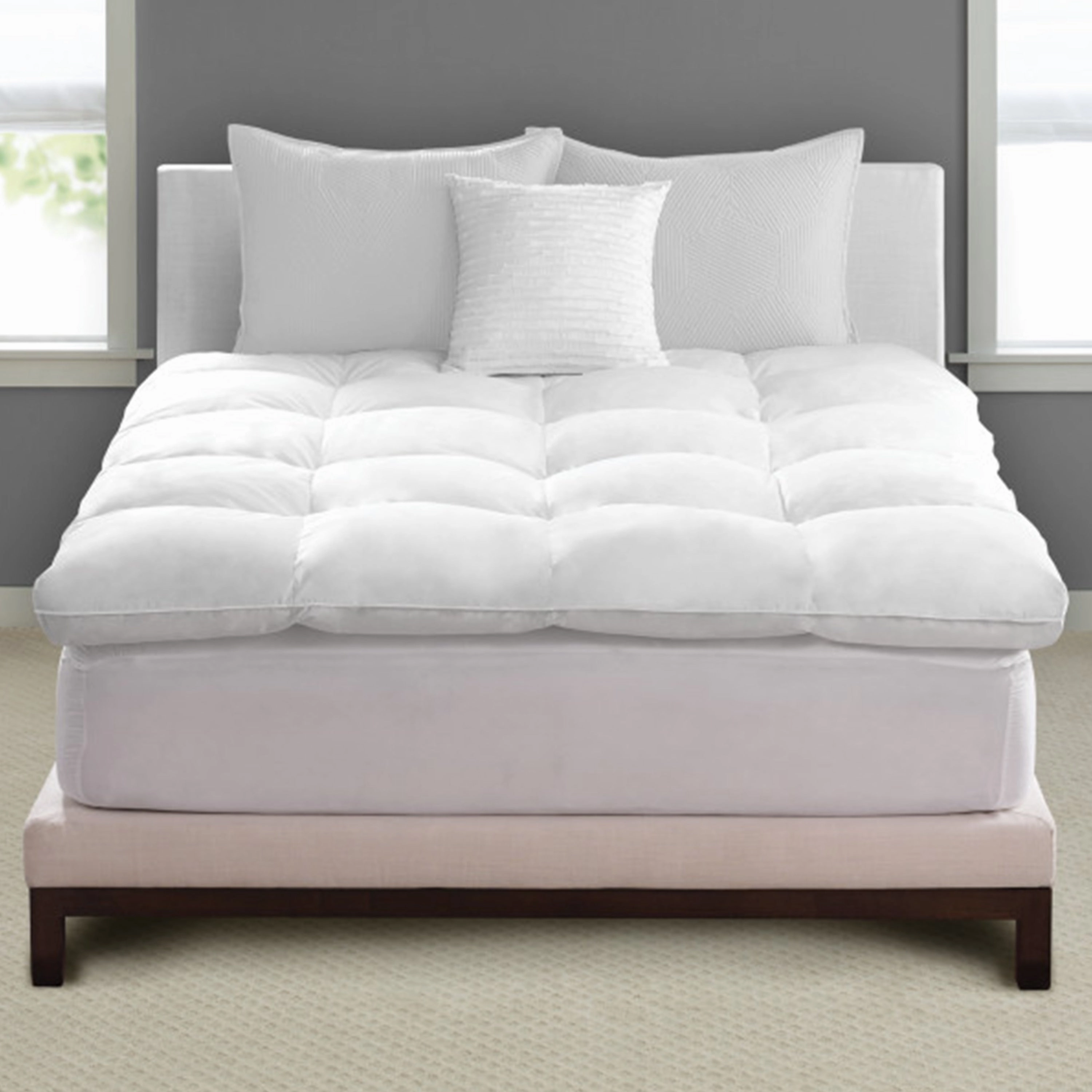 Live Comfortably 233 Thread Count Cover Bafflebox Featherbed mattress pads,mattress topper,bed protection
