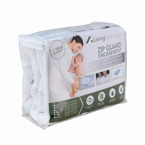 Living Essentials Hypoallergenic Waterproof Mattress Encasement (Twin) mattress pads,mattress topper,bed protection