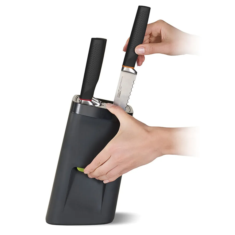 LockBlock 6 piece self locking knife block set