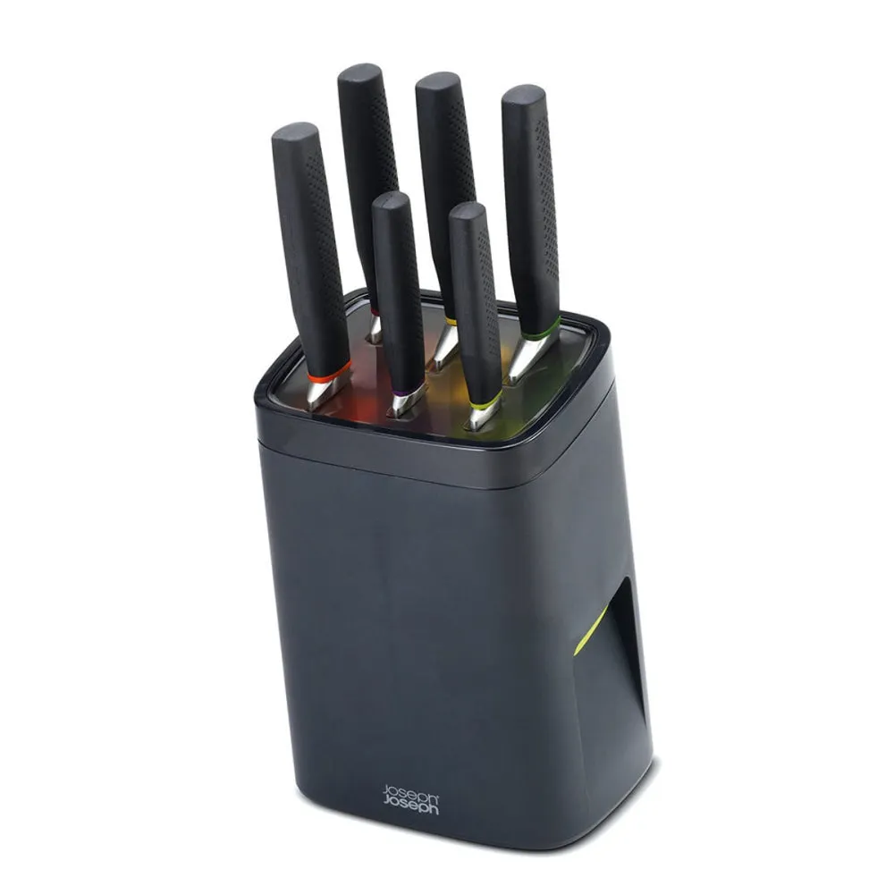 LockBlock 6 piece self locking knife block set