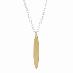 Long 18 Inch Oval Gold Plate Necklace