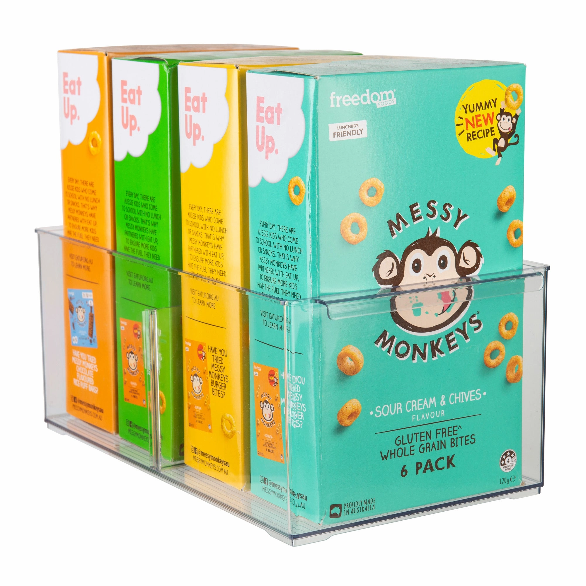 LONG Stackable Pantry Storage Container 6 Pack