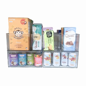 LONG Stackable Pantry Storage Container 6 Pack Figurines,Decorative Ornaments