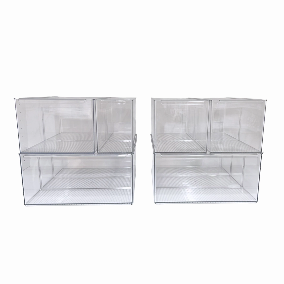 LONG Stackable Pantry Storage Container 6 Pack