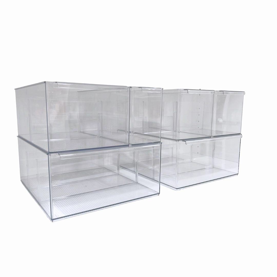 LONG Stackable Pantry Storage Container 6 Pack
