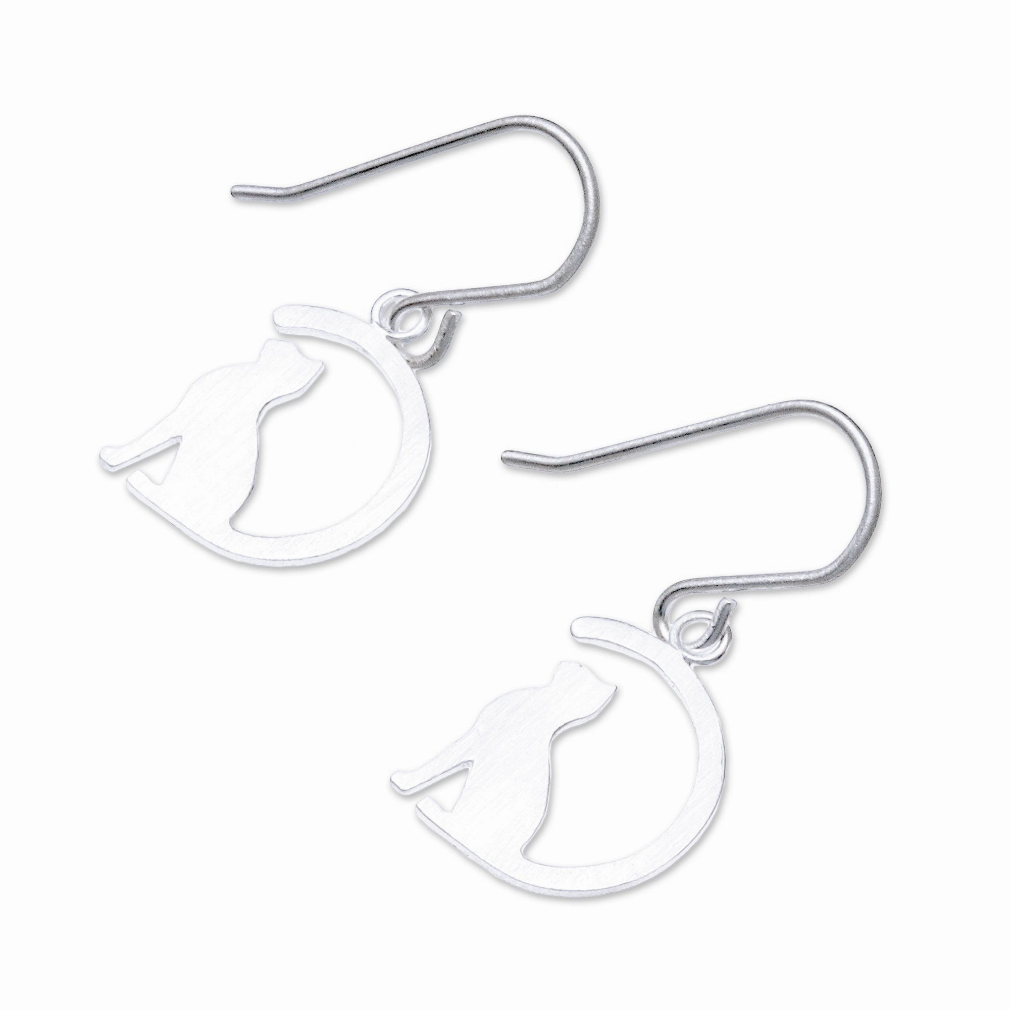 Long-tailed Cat Sterling Earrings
