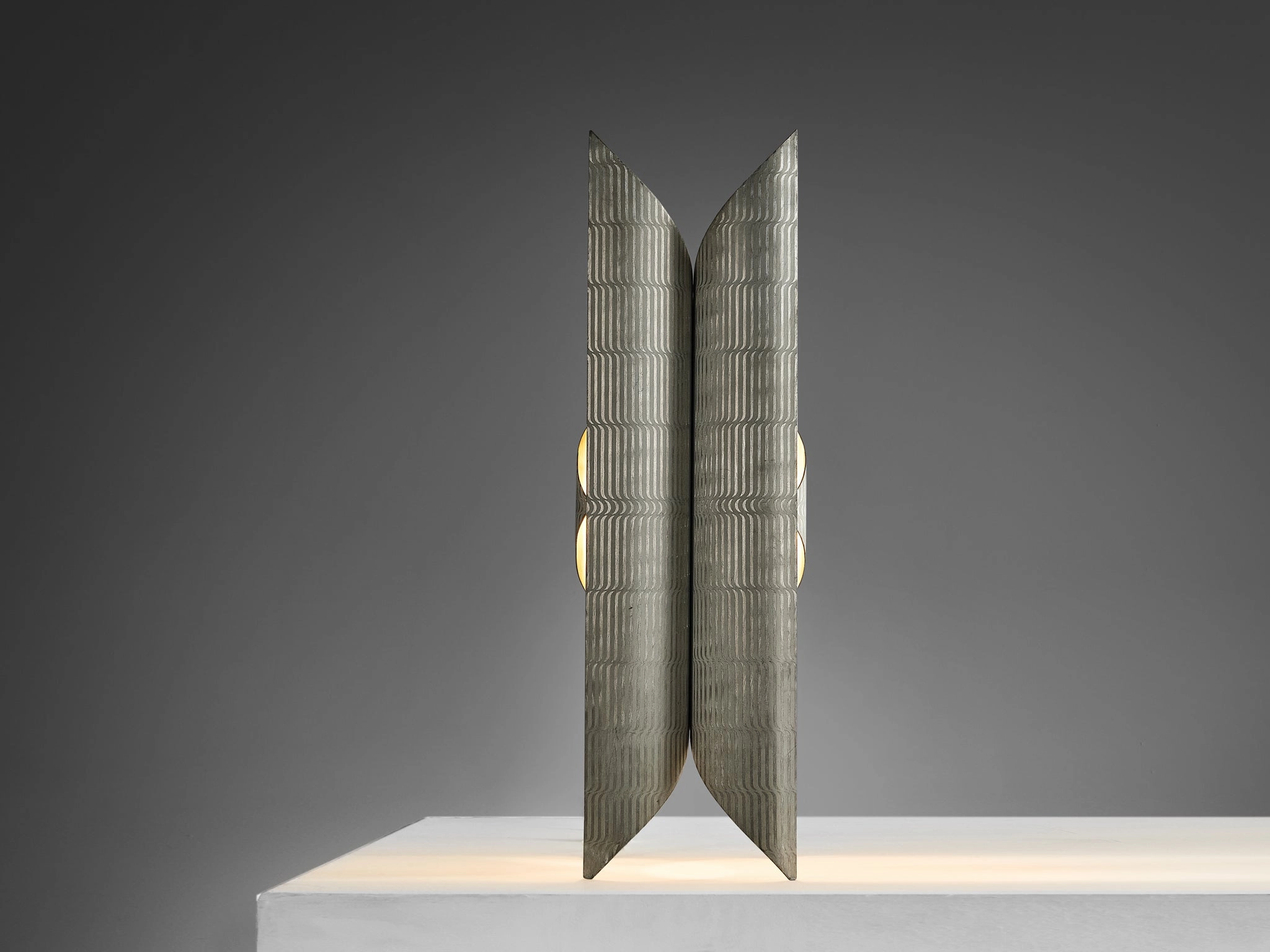 Lorenzo Burchiellaro Large Sculptural Lamp in Metal