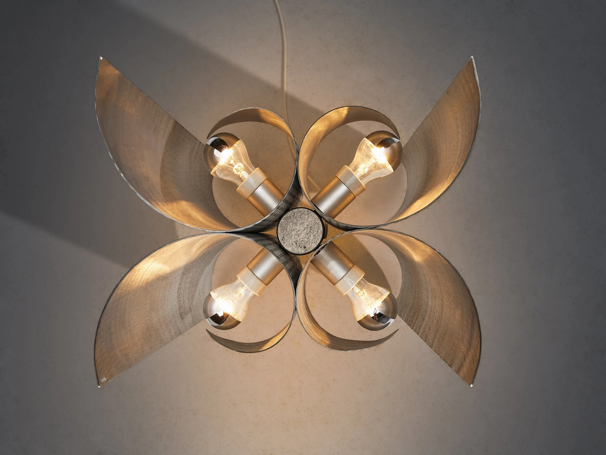 Lorenzo Burchiellaro Large Sculptural Lamp in Metal