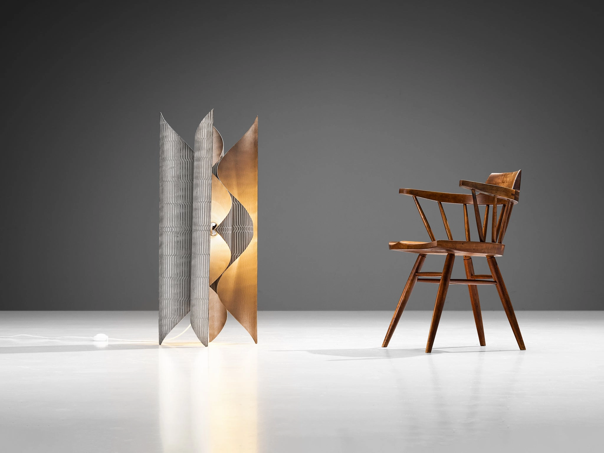 Lorenzo Burchiellaro Large Sculptural Lamp in Metal