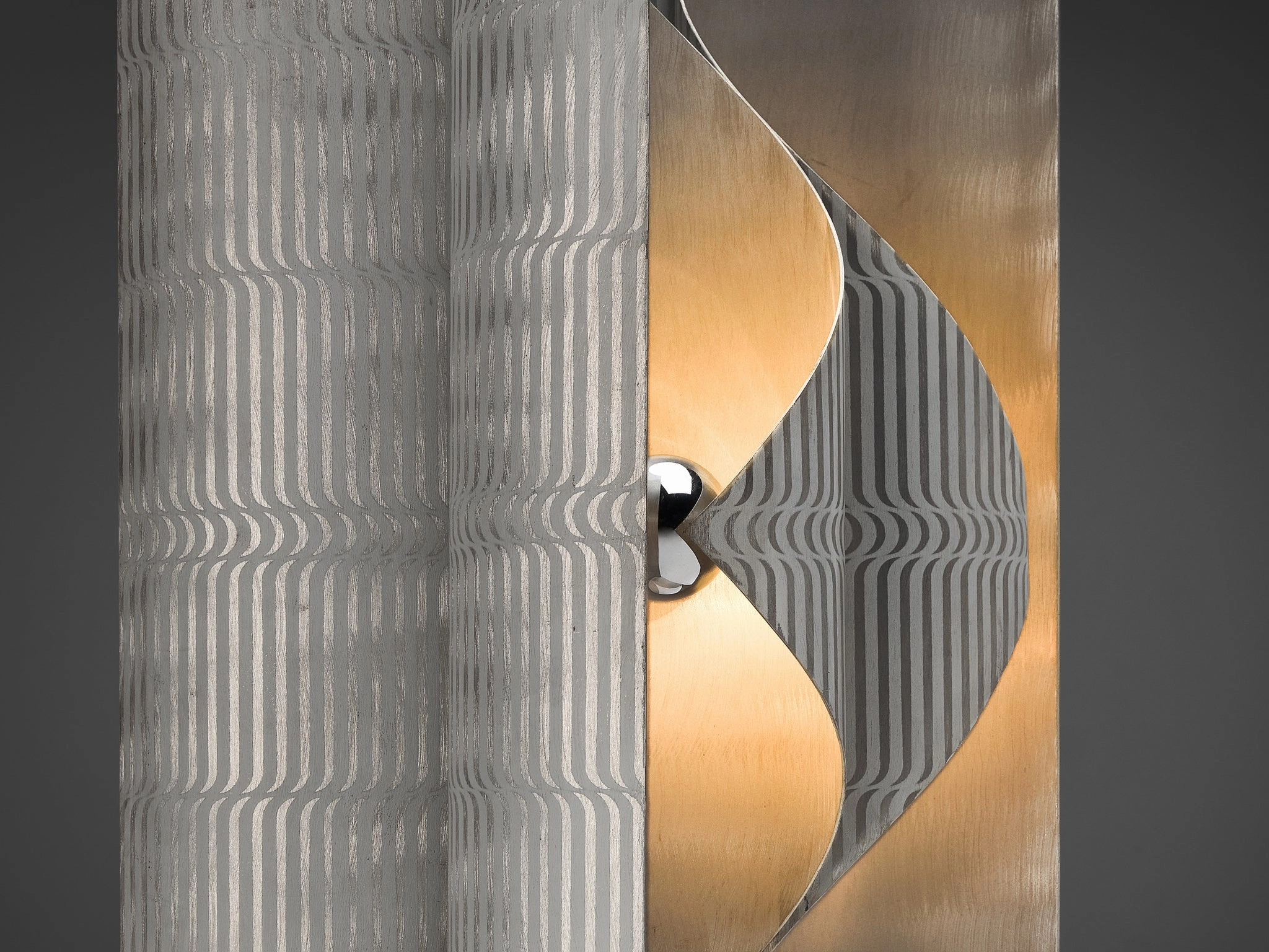 Lorenzo Burchiellaro Large Sculptural Lamp in Metal