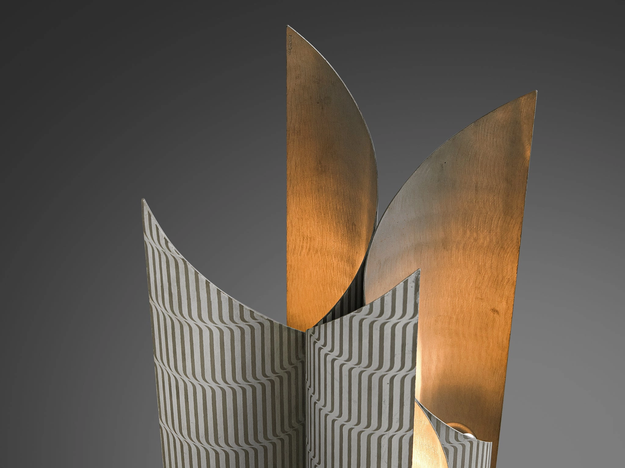 Lorenzo Burchiellaro Large Sculptural Lamp in Metal