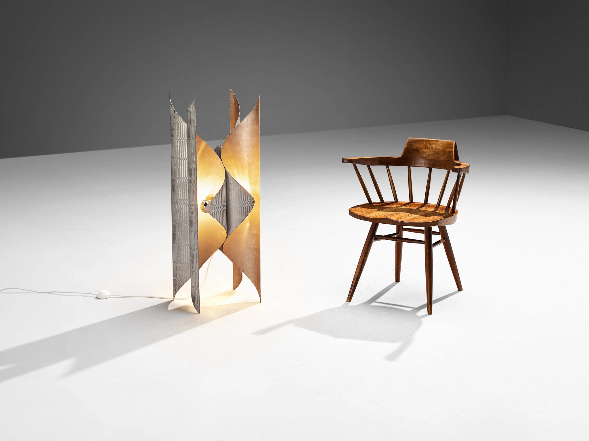 Lorenzo Burchiellaro Large Sculptural Lamp in Metal