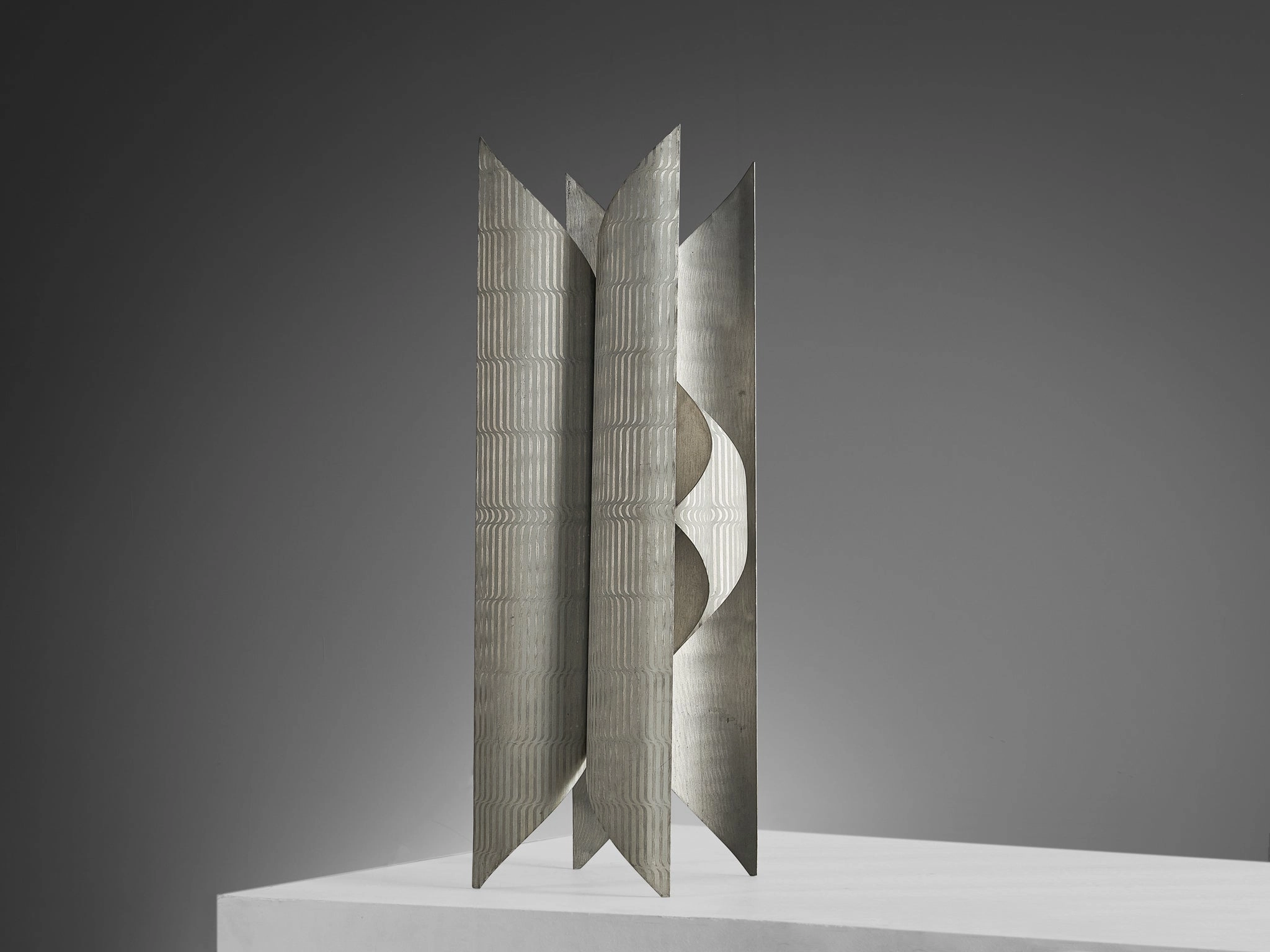 Lorenzo Burchiellaro Large Sculptural Lamp in Metal