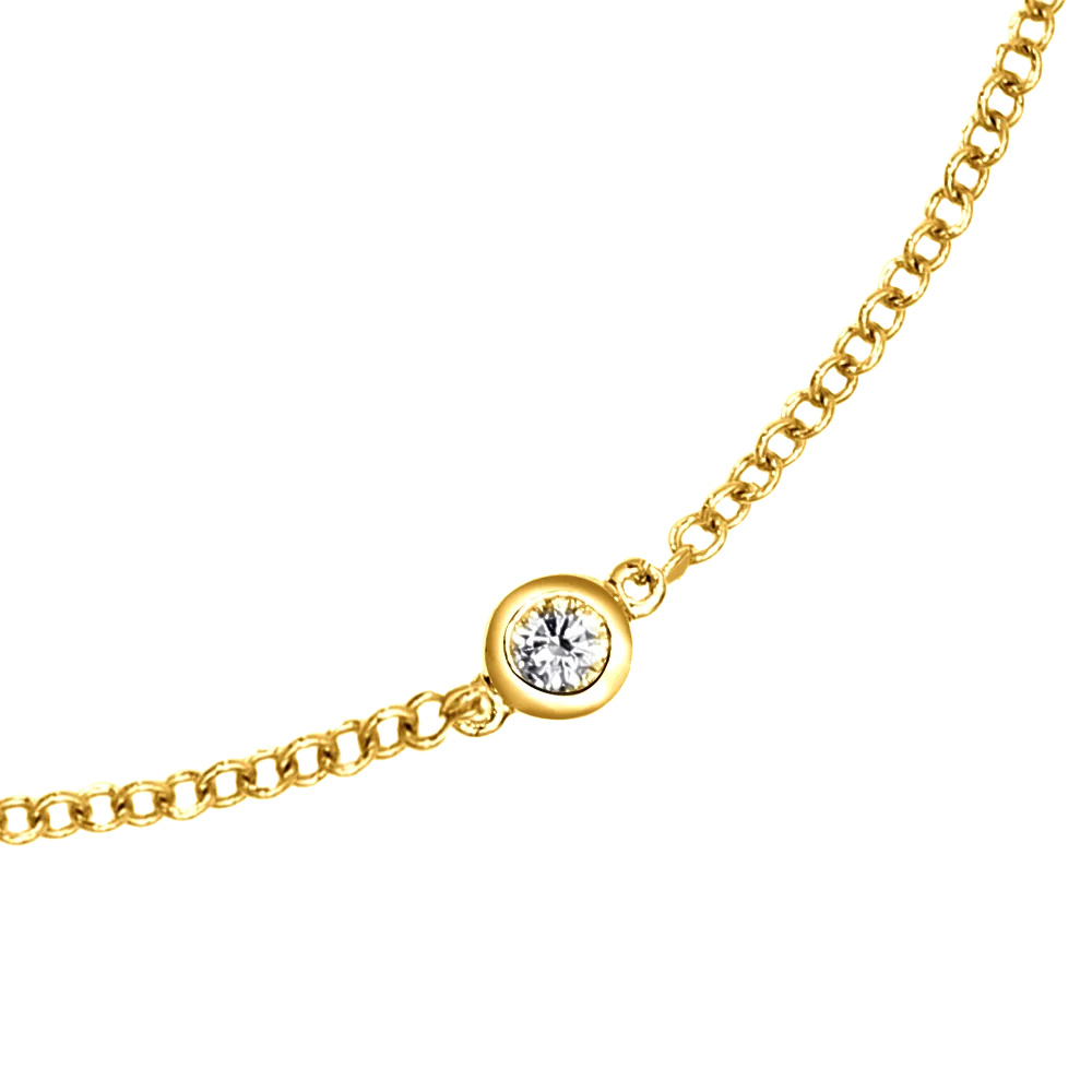 Love Diamonds 0.15ct Diamond Yellow Gold Bracelet