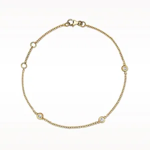 Love Diamonds 0.15ct Diamond Yellow Gold Bracelet