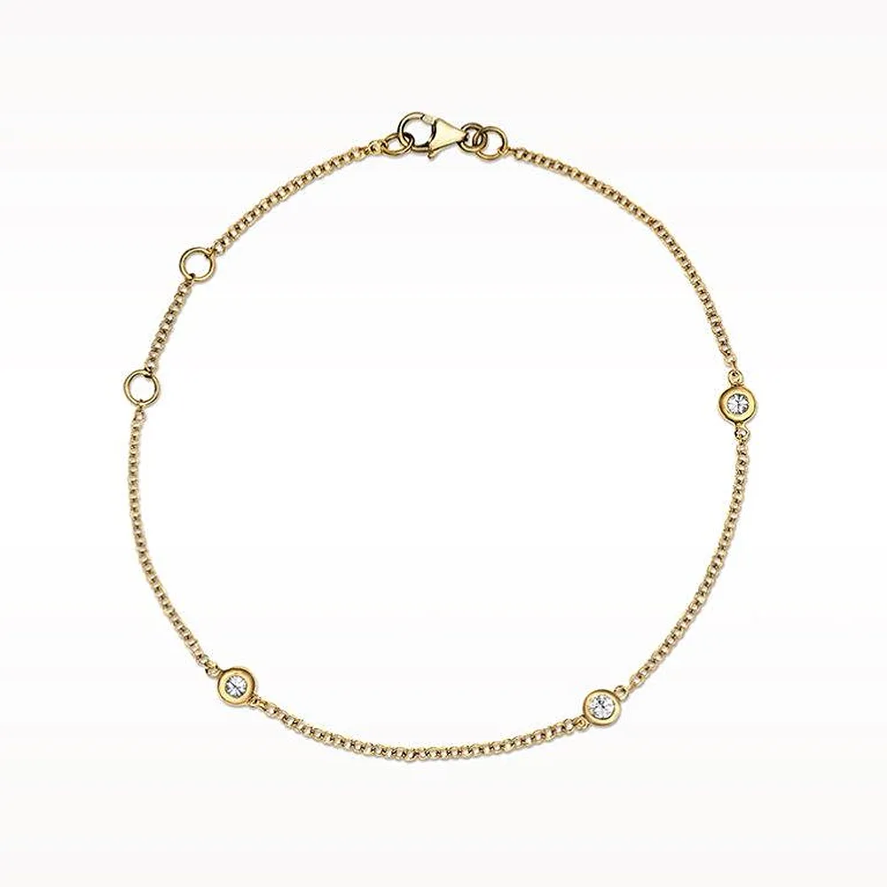 Love Diamonds 0.15ct Diamond Yellow Gold Bracelet